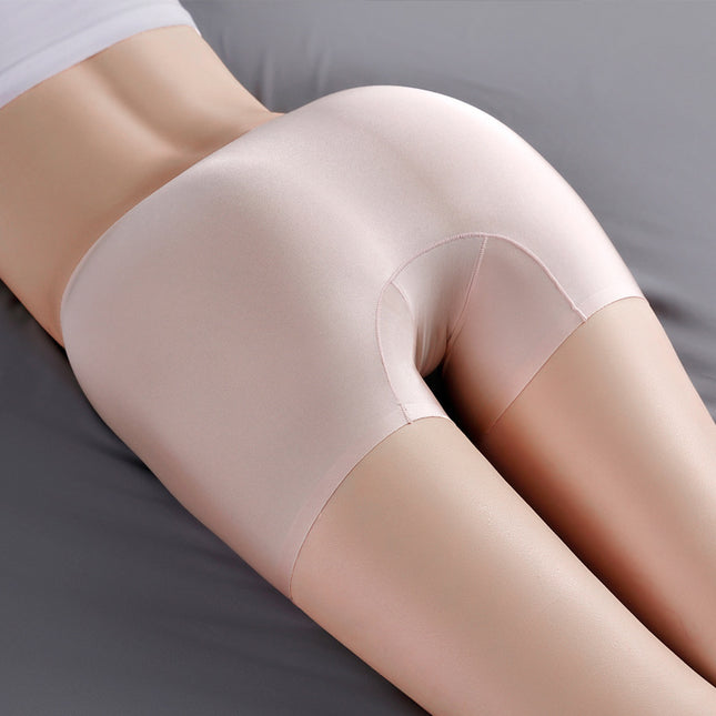 Wholesale Women's Plus Size Seamless Antibacterial Ice Silk Safety Underwear