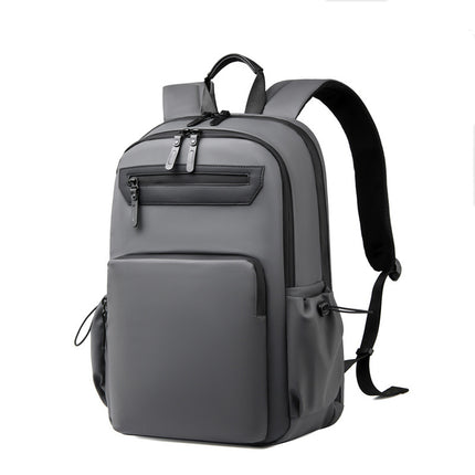 Men's High-end Backpack Business Backpack PU Three-dimensional Casual 15.6-inch Laptop Bag
