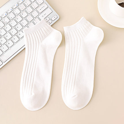 Wholesale Men's Autumn Antibacterial Deodorant Mid-calf Cotton Boat Socks