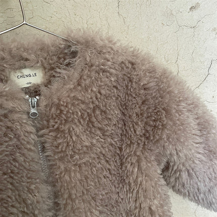 Wholesale Girls  Winter Fashion Faux Fur Padded Coat