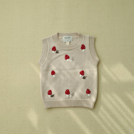 Wholesale Baby Spring  Autumn Hand Embroidered Bottoming Sweater Vest