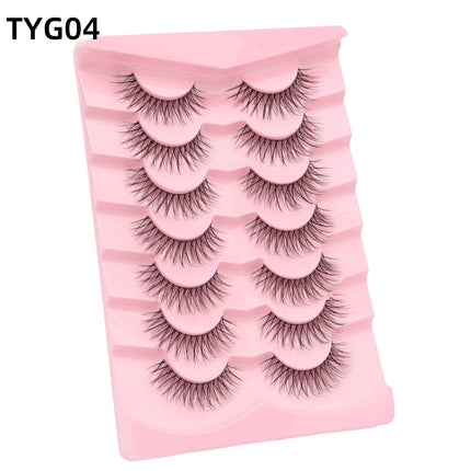 Wholesale 3D Thick Eyelashes Multi-layer Transparent Stem False Eyelashes 