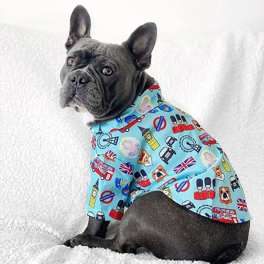 Wholesale Pet Spring Clothes Dog Printed Shirt Teddy Small /Medium Dog Beach Wear