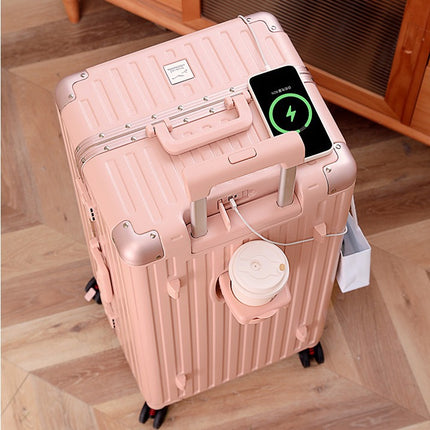 Extra Large Capacity Aluminum Frame Suitcase 24-inch Thickened Trolley Case 30-inch Suitcase