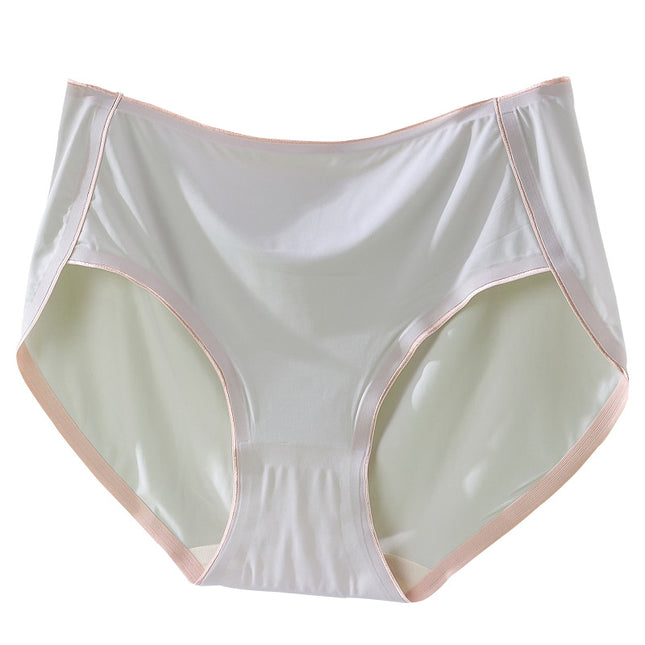 Women's Summer Ice Silk Plus Size High Waist Seamless Antibacterial Briefs
