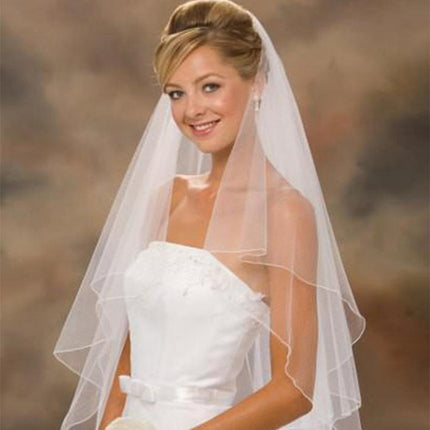 Two-layer Overlay Hair Comb 1.5 Meters Bride Wedding Veil