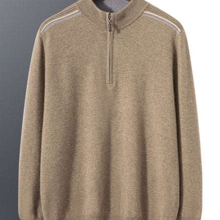 Wholesale Men's Fall Winter Casual Half Turtle Collar Cashmere Sweater