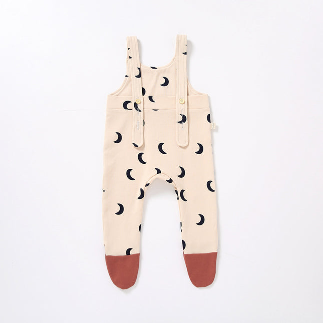 Infant Spring Overalls Baby Cotton Romper With Feet