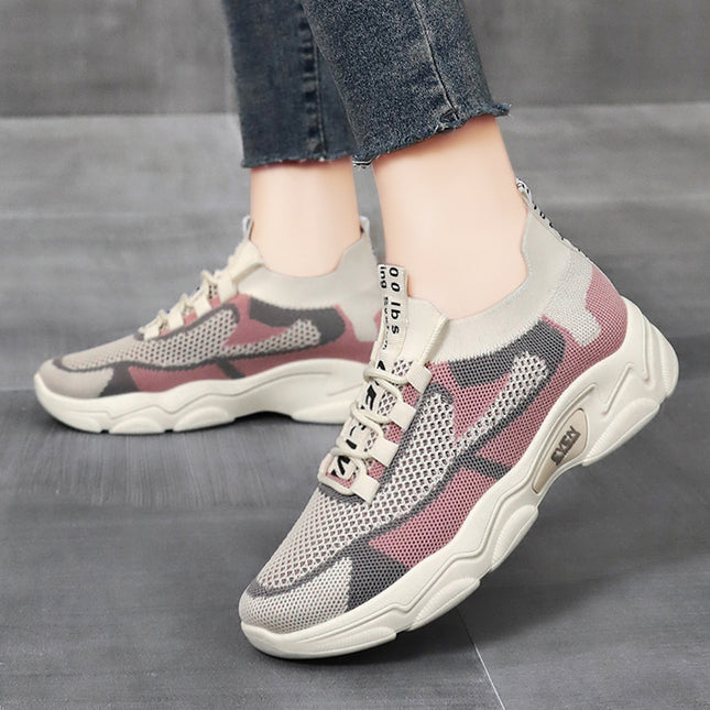 Wholesale Spring Soft Color Matching Breathable Casual Women's Shoes 