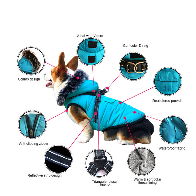 Wholesale Pet Coat Warm Dog Clothes Plus Cotton Pet Padded Vest