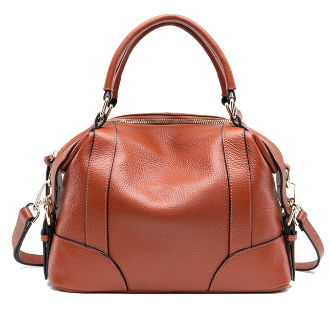 Ladies First Layer Cowhide Handbag Genuine Leather Shoulder Crossbody Handbag 
