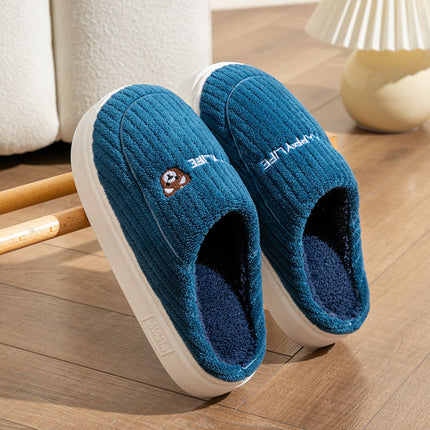 Wholesale Men's/Women's Winter Home Use Cute Thick-soled Warm Faux Fur Slippers 
