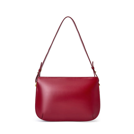 High-grade Genuine Leather Cowhide Simple Shoulder Crossbody Handbag