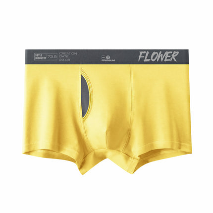 Wholesale Men's Underwear Modal Contrasting Color Opening Breathable Comfortable Absorbing Boxer