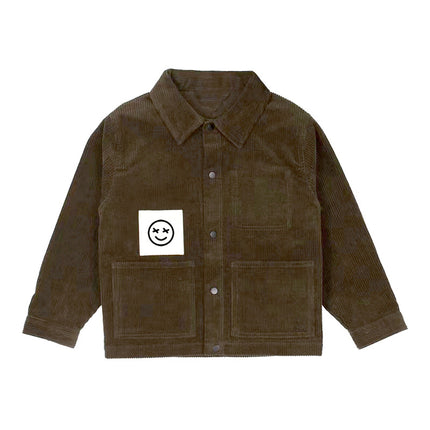 Wholesale Children's Autumn Winter Corduroy Jackets Smiley Print Jackets