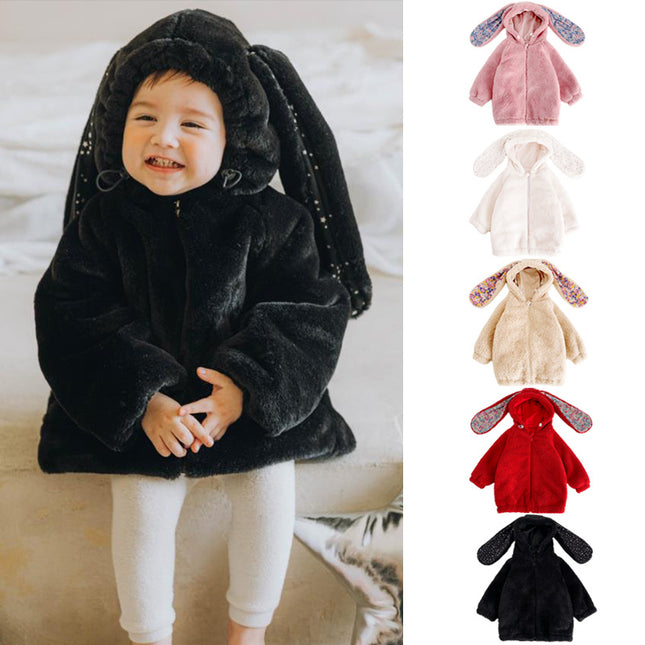 Wholesale Kids Fall Winter Warm Arctic Velvet Thickened Hooded Jacket