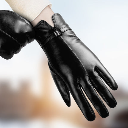 Wholesale Women's Winter Touch Screen Velvet Warm Sheepskin Gloves