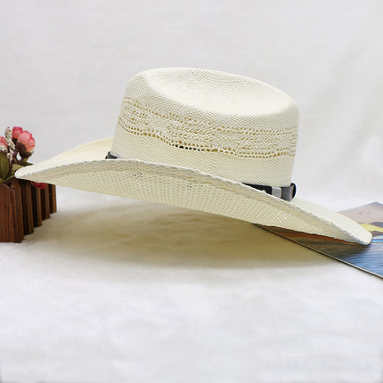 Wholesale Woven Handmade Straw Top Hat Knight Cowboy Hat Western British Jazz Hat 