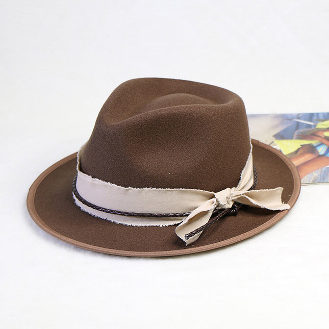 Wholesale Men's Wool Jazz Edge Warm Hat