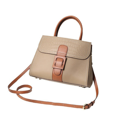 Wholesale Women's Fashion Bag Crossbody Handbag Contrast Color Leather Bag 