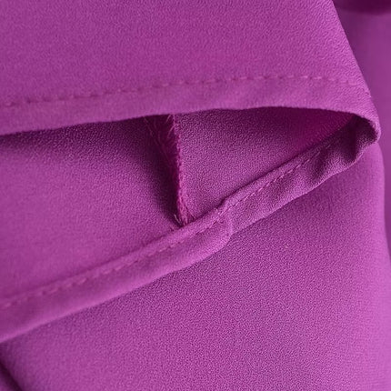 Wholesale Women's Summer Purple V-neck Loose Dress