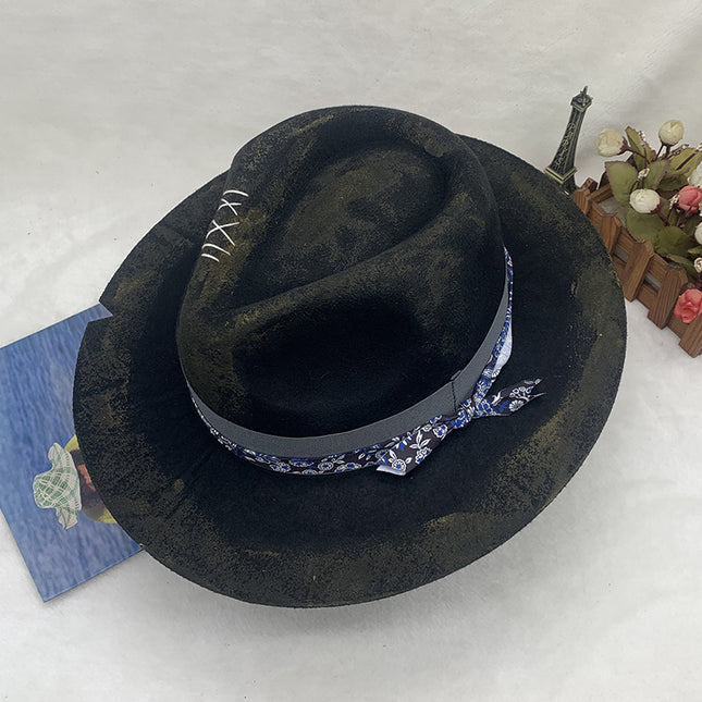 Wholesale Fall Winter Woolen Hats Cowboy Hats Retro Jazz Hats Felt Hats