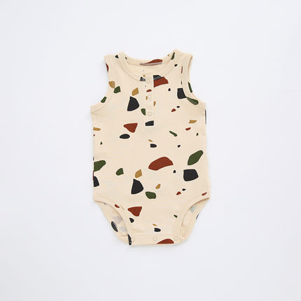 Newborn Summer Sleeveless Siamese Bodysuit Infant Cotton Triangle Romper