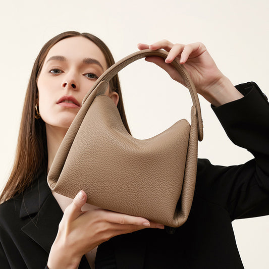 Women's First Layer Cowhide Soft Bag High-end Handbag Shoulder Crossbody Bag
