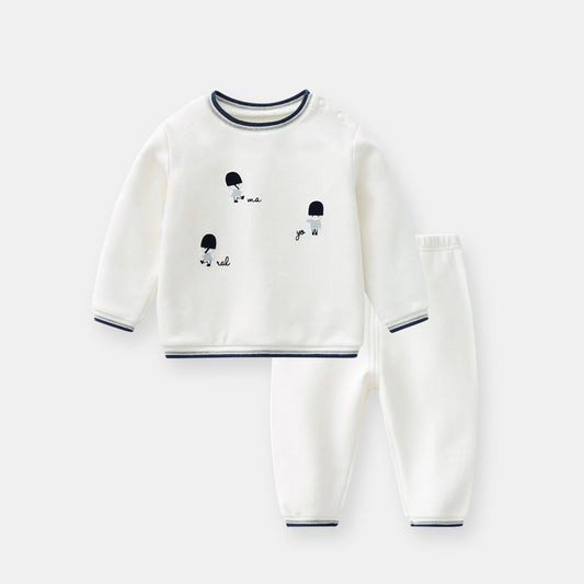 Wholesale Boys Spring Autumn 0-1 Years Old Baby Two-piece Cotton Infant Split Children's Clothes
