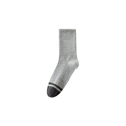 Wholesale Men's Sweat-absorbent and Breathable Business Cotton Mid-calf Socks 