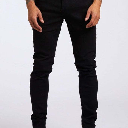 Wholesale Men's Trendy Black Slim High Waist Skinny Jeans