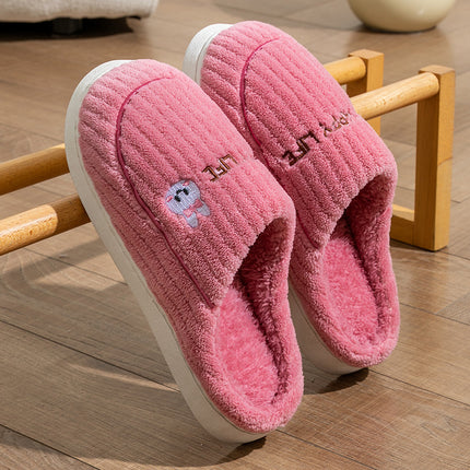 Wholesale Women's Autumn and Winter Home Thick-soled Plush Slippers 