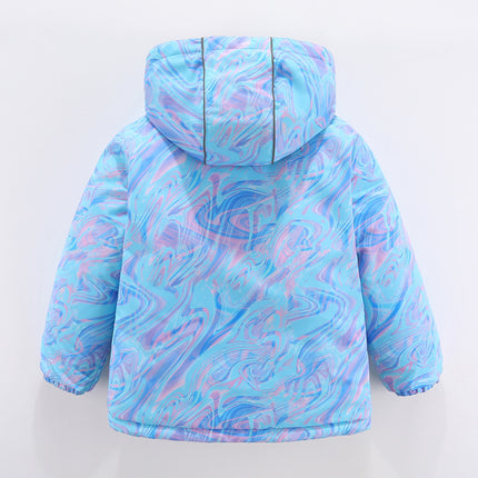 Wholesale Girls Winter Sports Thickened Warm Printed Jacket Ski Suit