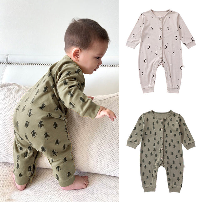 Wholesale Infants Baby Spring Single Breasted Babygrow