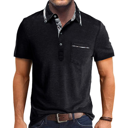 Wholesale Men's Short Sleeve Lapel T-Shirt POLO Shirt Top