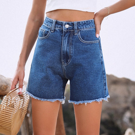 Women's Casual High-waisted Loose Denim Shorts