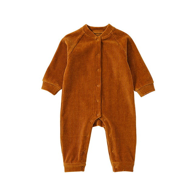 Newborn Baby Fall Corduroy One-piece Outfits Romper Babygrow