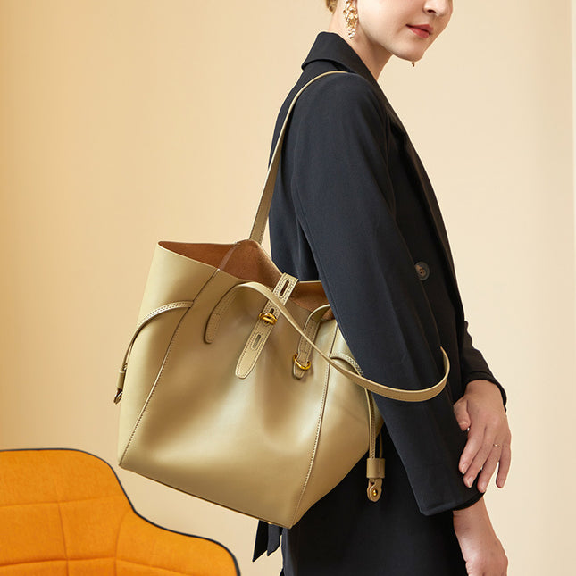 Wholesale Fashion Bag Women's Genuine Leather Tote Bag Large Capacity Handbag Shoulder Bag