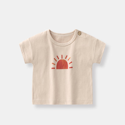 Kids Summer Print Short Sleeve T-Shirt Top