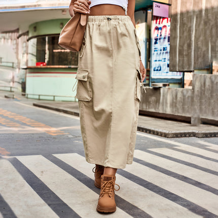 Wholesale Women's Drawstring Denim Workwear Skirt