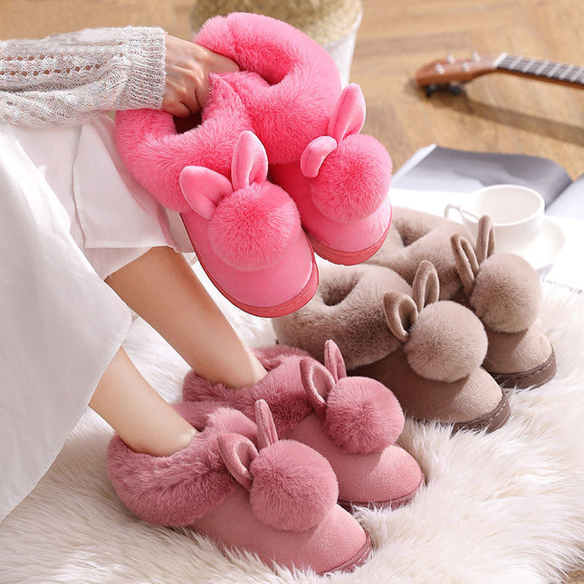 Wholesale Women's Autumn and Winter Home Thick-soled Plush Slippers 