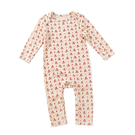 Infant Spring Long-sleeved Babygrow Baby Cotton Floral Romper