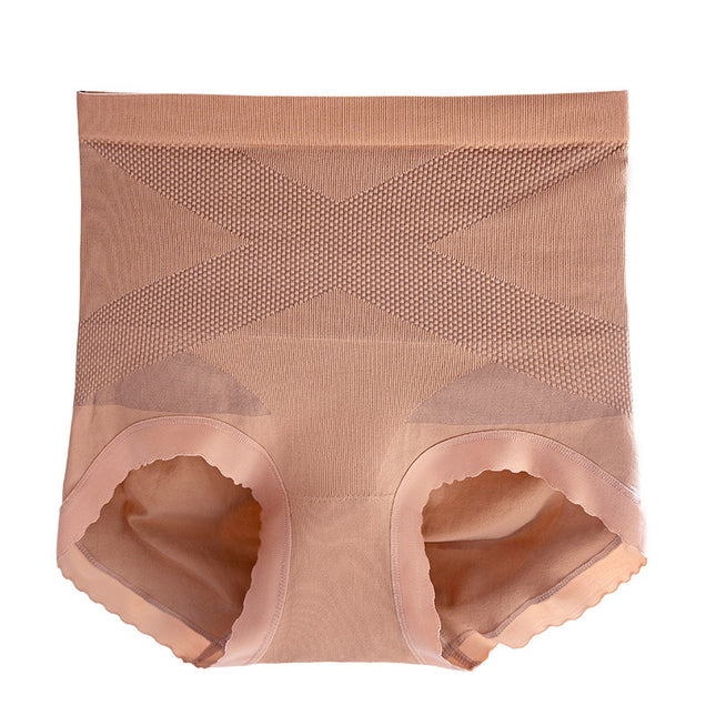 Women's High Waist Antibacterial Crotch Black Bandage Light Shaping Underwear 
