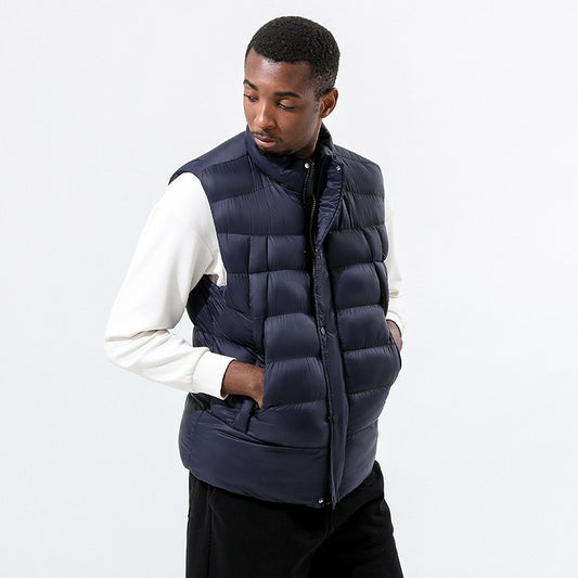 Wholesale Men's Winter Stand Collar Velvet Padded Vest Jacket