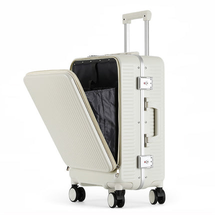 Front Opening Suitcase Women's Multifunctional Trolley Case Business Travel Suitcase