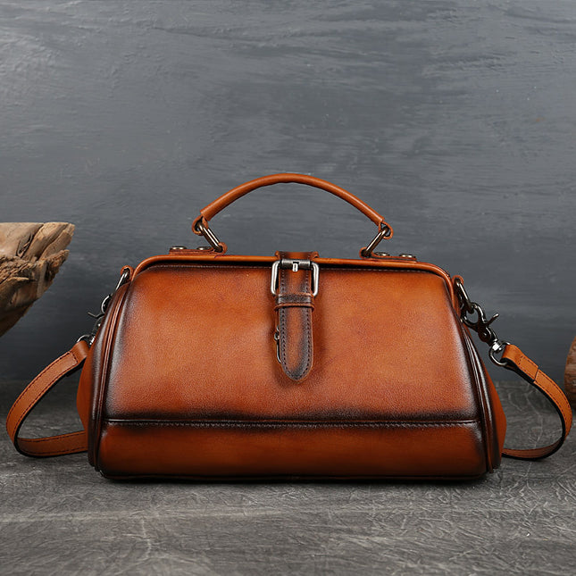 Women's Genuine Leather Bag Retro Crossbody Handbag Large Capacity Fashion Handbag