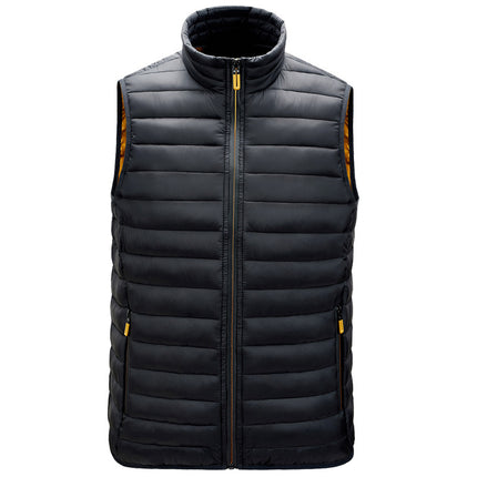 Wholesale Men's Fall Winter Stand-up Collar Casual Zipper Thin Padded Vest