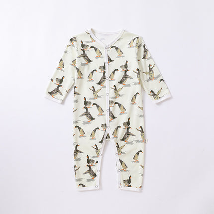 Infant Spring Cotton Romper Newborn Baby Printed Jumpsuit