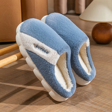 Wholesale Men's Winter Non-slip Thick Sole Plush Warm Slippers