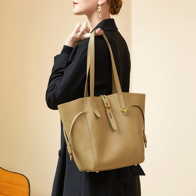 Wholesale Fashion Bag Women's Genuine Leather Tote Bag Large Capacity Handbag Shoulder Bag